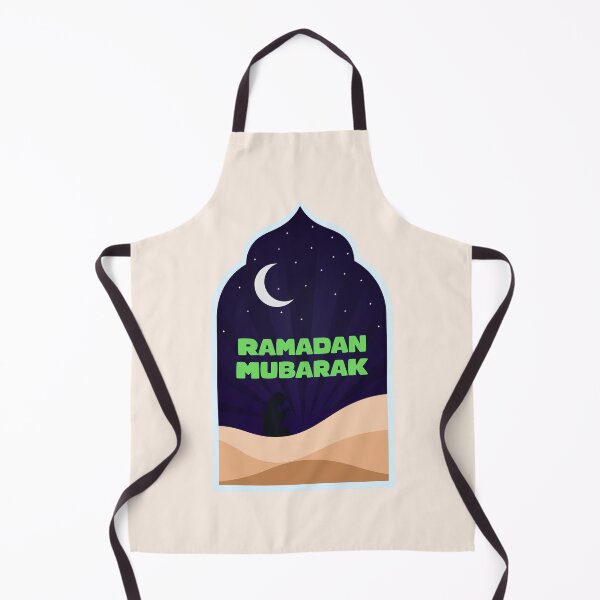 Item preview, Ramadan Mubarak Crescent Moon Desert Night Arch Illustration Art designed and sold by Miniature Store.