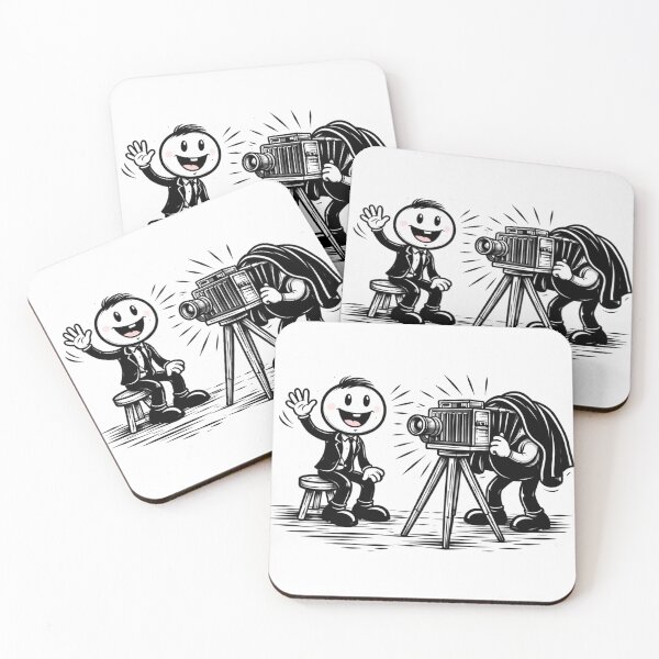 Item preview, Cartoon Character taking photo - Retro Photography Illustration designed and sold by ArtDecorPixell.