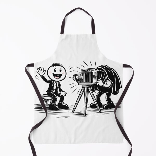Item preview, Cartoon Character taking photo - Retro Photography Illustration designed and sold by ArtDecorPixell.