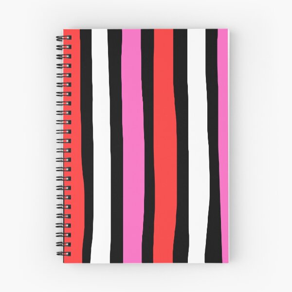 Item preview, A vertical stripe pattern featuring alternating colors of black, white, hot pink, and red.  designed and sold by Giree07.