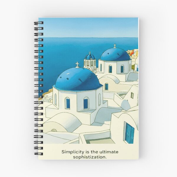Item preview, Santorini Greece - Blue Dome Minimalist Watercolor designed and sold by TheDesignDen21.