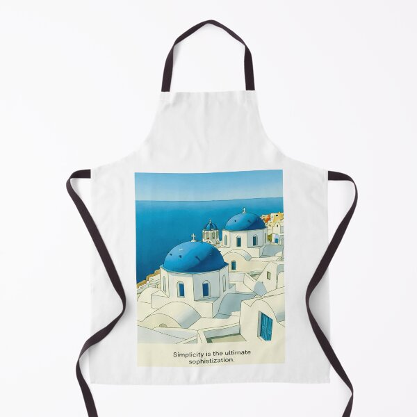 Item preview, Santorini Greece - Blue Dome Minimalist Watercolor designed and sold by TheDesignDen21.