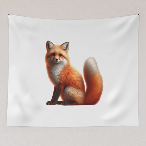 Item preview, Cute Realistic Red Fox Illustration designed and sold by Adappai.