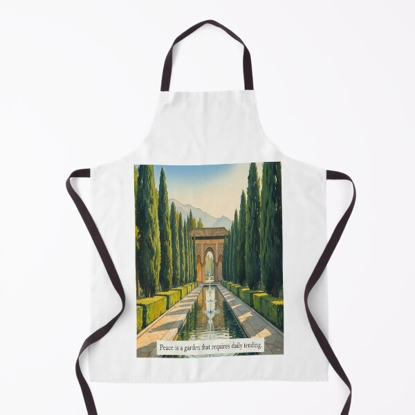 Item preview, Alhambra Granada Spain - Moorish Garden Watercolor designed and sold by TheDesignDen21.