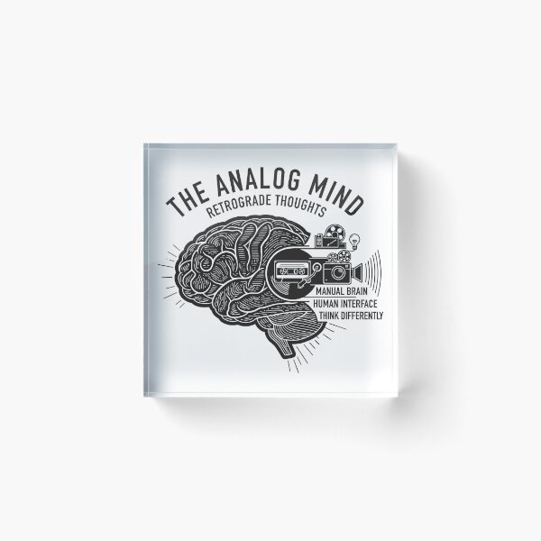 Item preview, The Analog Mind – Retro Brain Interface Illustration designed and sold by Weasel Graphix.