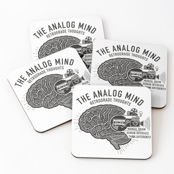 Item preview, The Analog Mind – Retro Brain Interface Illustration designed and sold by Weasel Graphix.