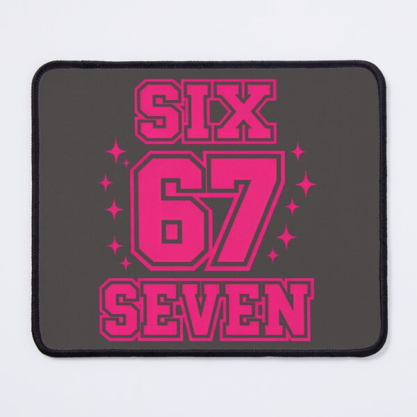 Item preview, Six Seven Varsity Pink Retro Typography Design designed and sold by PrintandJoy.