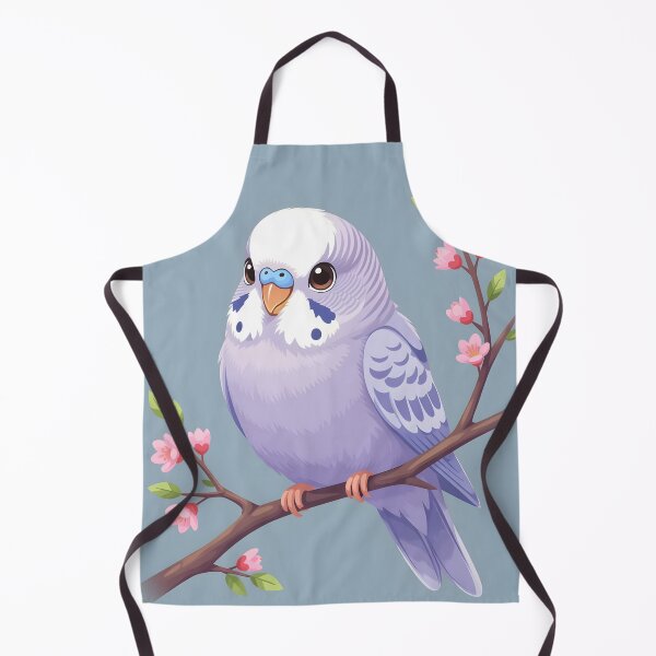 Item preview, A charming light violet budgie bird perched on a branch designed and sold by Ponted.