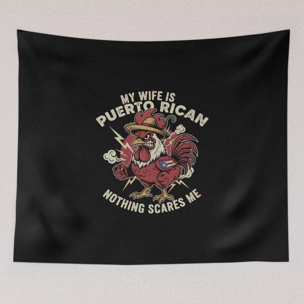 Item preview, My Wife Is Puerto Rican Nothing Scares Me - Fierce Boricua Pride designed and sold by MIMSCorneR.