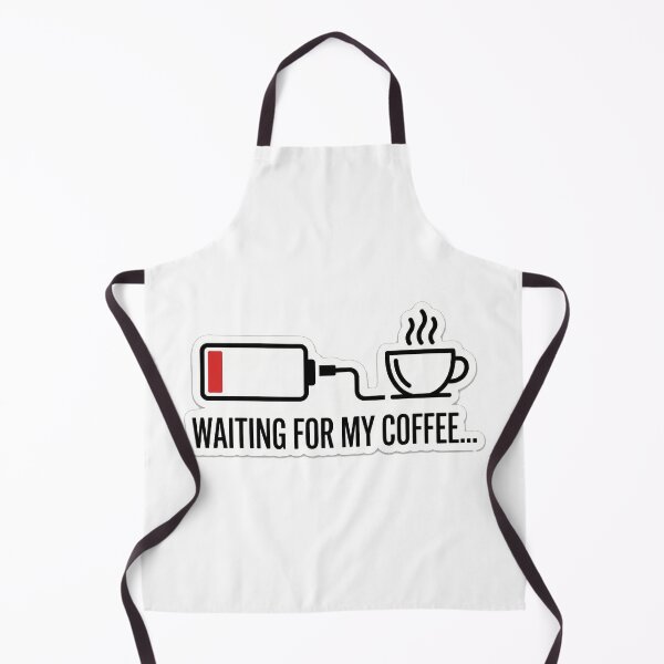 Item preview, Waiting For My Coffee - Funny Low Battery Sticker designed and sold by chihab21.