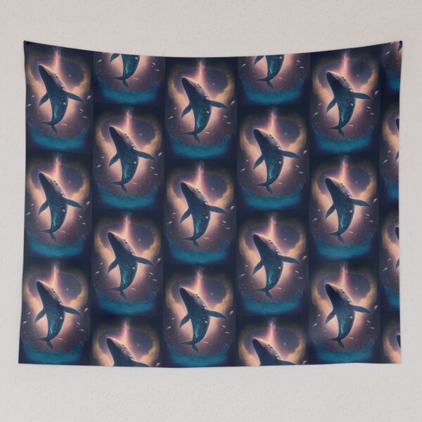 Item preview, Cosmic Stellar Whale - Whale Art with Nebula and Stars designed and sold by Hipatye26.
