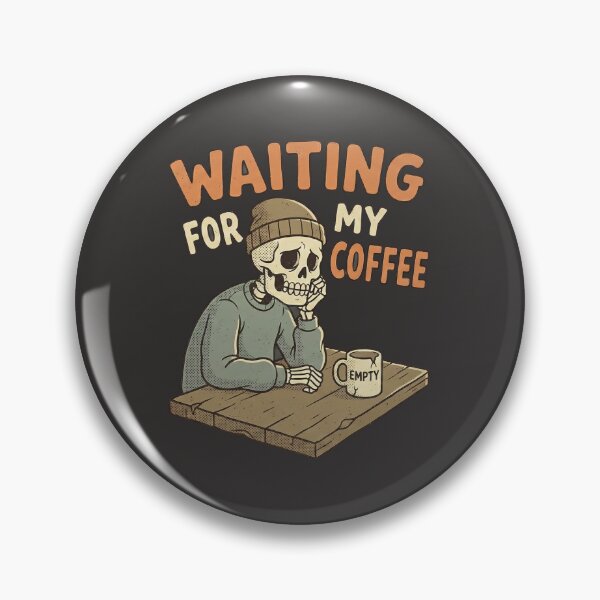 Item preview, Funny Skeleton Waiting For Coffee - Ramadan Fasting Humor designed and sold by chihab21.