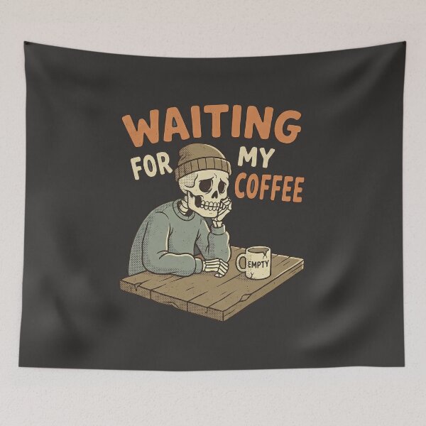 Item preview, Funny Skeleton Waiting For Coffee - Ramadan Fasting Humor designed and sold by chihab21.