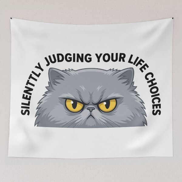 Item preview, Silently Judging Your Life Choices Persian Cat designed and sold by Petzzz.