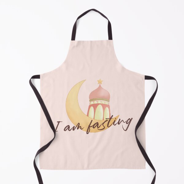 Item preview, I Am Fasting Crescent Moon Watercolor Mosque Ramadan Aesthetic Art designed and sold by Miniature Store.