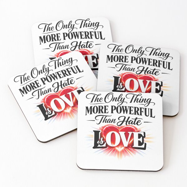 Item preview, The Only Thing More Powerful Than Hate Is Love Typography Quote Design designed and sold by Graphic Therapist.