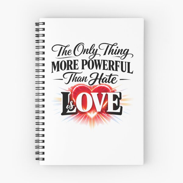 Item preview, The Only Thing More Powerful Than Hate Is Love Typography Quote Design designed and sold by Graphic Therapist.