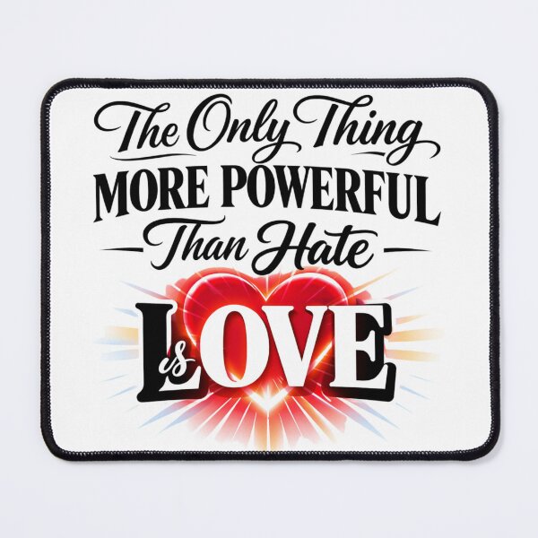 Item preview, The Only Thing More Powerful Than Hate Is Love Typography Quote Design designed and sold by Graphic Therapist.