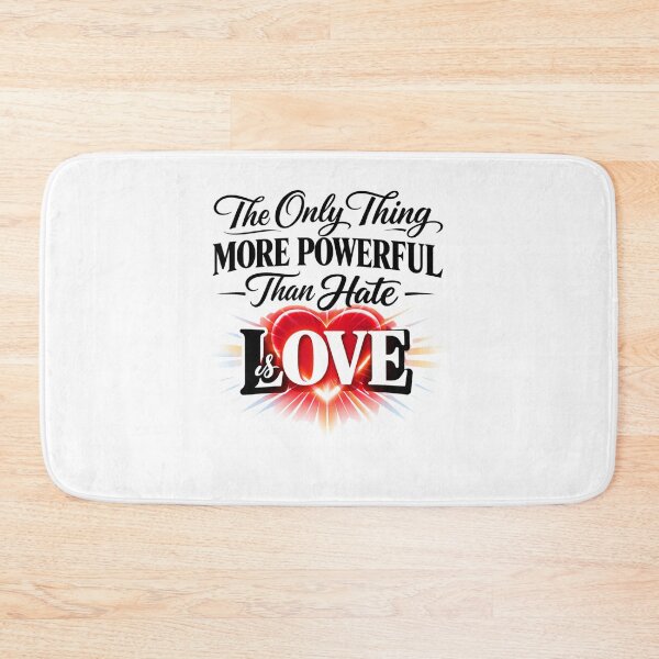 Item preview, The Only Thing More Powerful Than Hate Is Love Typography Quote Design designed and sold by Graphic Therapist.