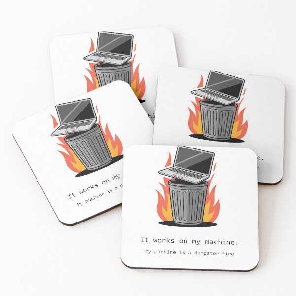 Item preview, Works On My Machine - Dumpster Fire Laptop designed and sold by TheRichGallery.