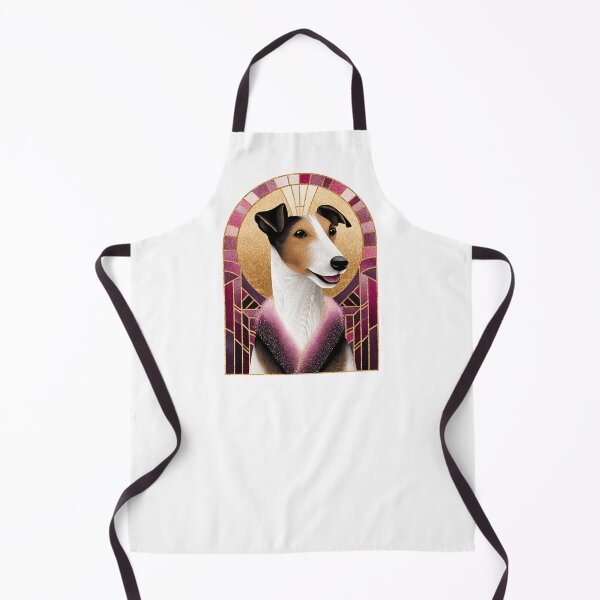 Artikelvorschau, Porträt eines Glatthaar-Foxterriers im Art-Deco-Stil – elegante Vintage-Hundeillustration entworfen und verkauft von olenapetol.