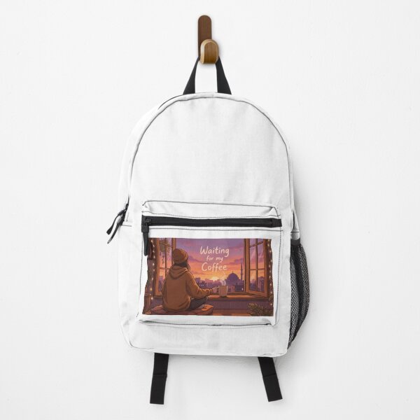 Item preview, Cozy Ramadan Lo-fi Sunset - Waiting for my Coffee Illustration designed and sold by chihab21.