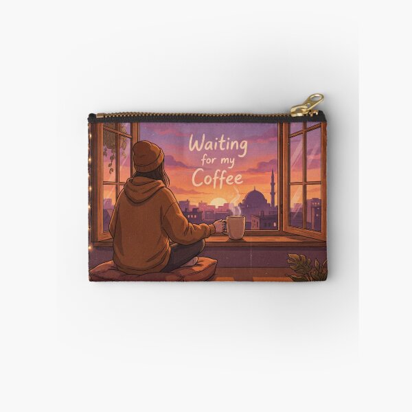 Item preview, Cozy Ramadan Lo-fi Sunset - Waiting for my Coffee Illustration designed and sold by chihab21.