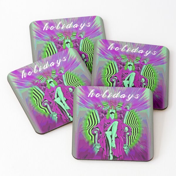 Item preview, Happy Holidays – Psychedelic Neon Surreal Art designed and sold by ANIARTONLINE.