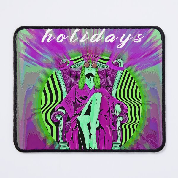 Item preview, Happy Holidays – Psychedelic Neon Surreal Art designed and sold by ANIARTONLINE.