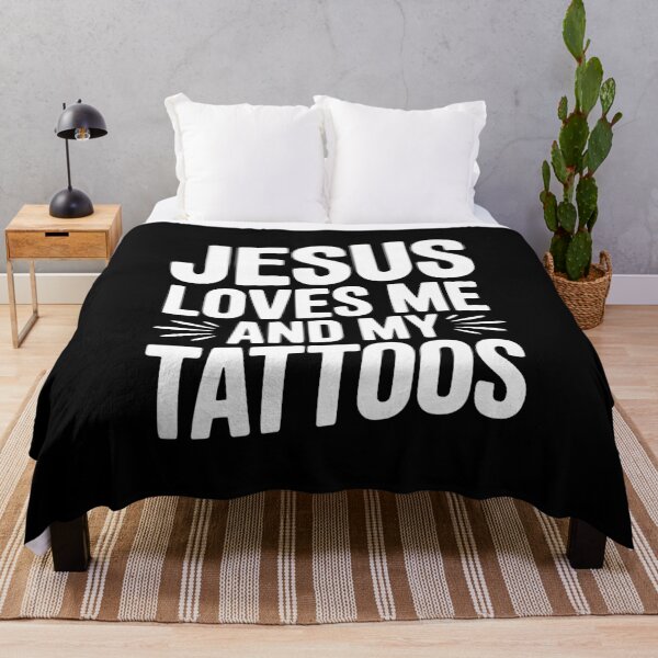 Item preview, Jesus Loves Me and My Tattoos designed and sold by Frank Ring.