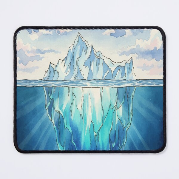 Item preview, Antarctica Iceberg - Deep Blue Minimalist Watercolor designed and sold by TheDesignDen21.