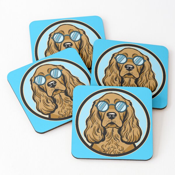 Item preview, Cocker Spaniel with blue glasses designed and sold by MartynaKanik.