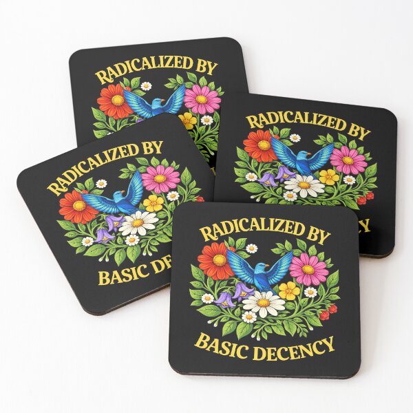 Item preview, Floral Radicalized by Basic Decency Feminist Activist  designed and sold by gear-posters.