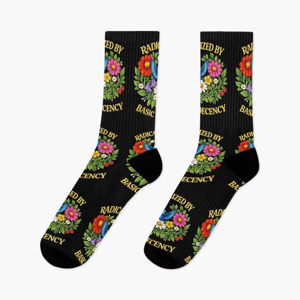 Item preview, Floral Radicalized by Basic Decency Feminist Activist  designed and sold by gear-posters.