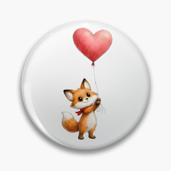 Item preview, Renard Pettite Fox With Red Balloon designed and sold by TomelaGio.
