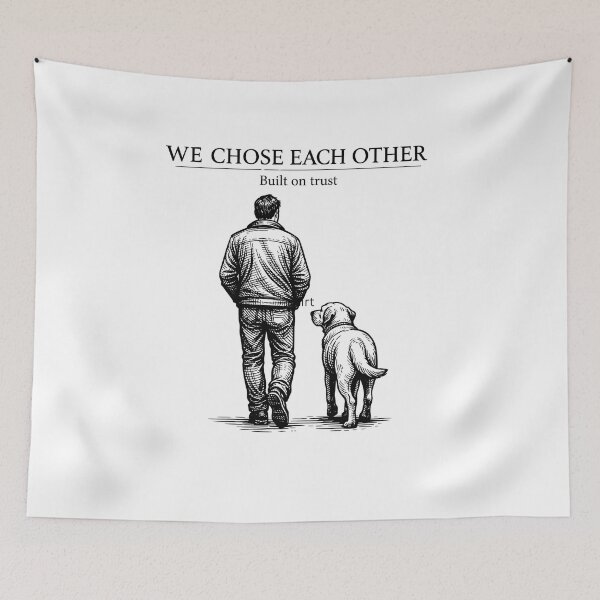Item preview, We Chose Each Other – Built on Trust | Minimal Dog & Human Bond Design designed and sold by bazstees54.
