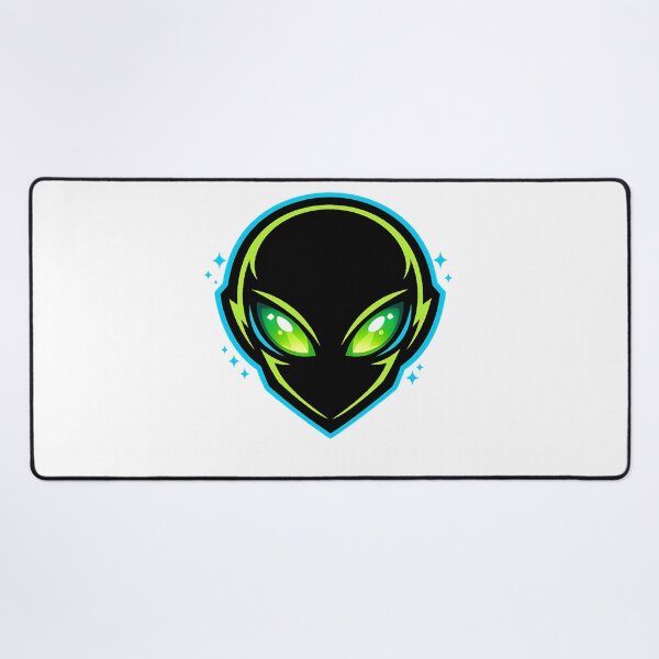 Item preview, Alien Head Emblem – Neon Intergalactic Sci-Fi Logo designed and sold by wait4signal.