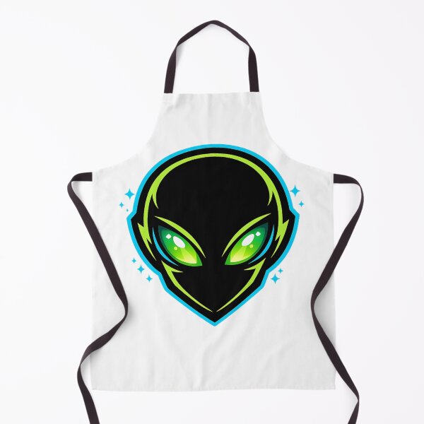 Item preview, Alien Head Emblem – Neon Intergalactic Sci-Fi Logo designed and sold by wait4signal.