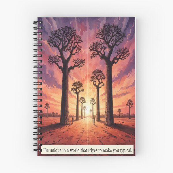 Item preview, Madagascar Baobab Trees - Sunset Vector & Watercolor designed and sold by TheDesignDen21.