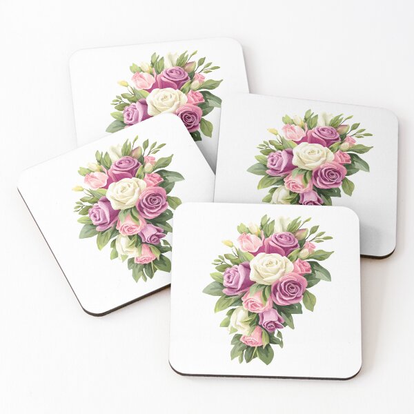 Item preview, Pastel Rose Bouquet - Soft Elegant Romantic Floral Art Print designed and sold by DesignArtist.ia.