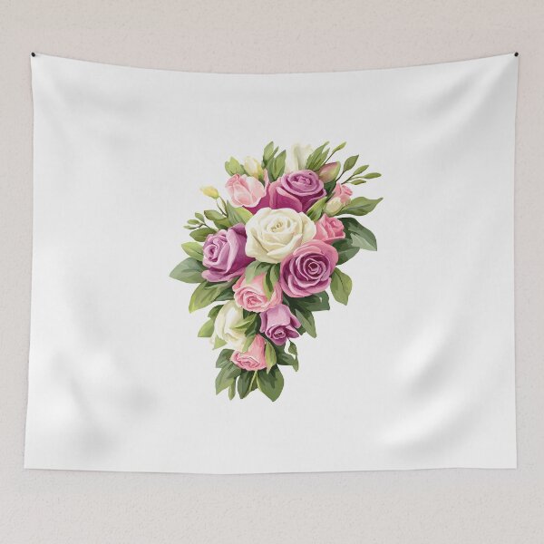 Item preview, Pastel Rose Bouquet - Soft Elegant Romantic Floral Art Print designed and sold by DesignArtist.ia.