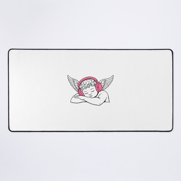 Item preview, Sleeping Cupid Angel Pink Headphones Streetwear Music Lover designed and sold by w1ckerman.