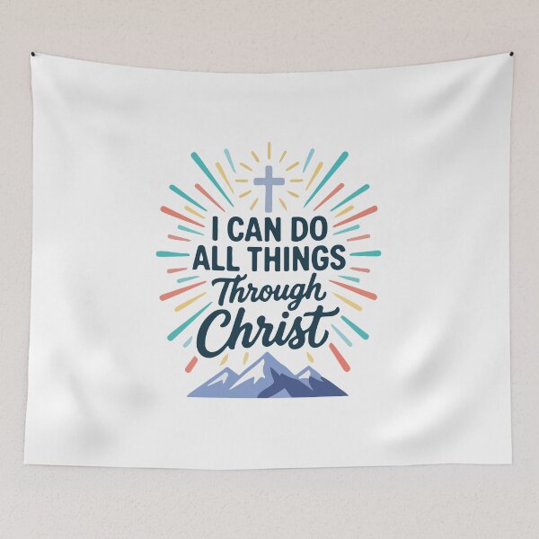 Item preview, I Can Do All Things Through Christ Christian Bible Verse – Philippians 4:13 Faith Motivational  designed and sold by stylishdzign.