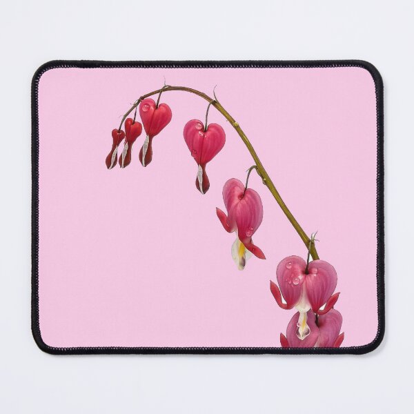 Item preview, pink bleeding hearts on stem flower sticker designed and sold by inainart.