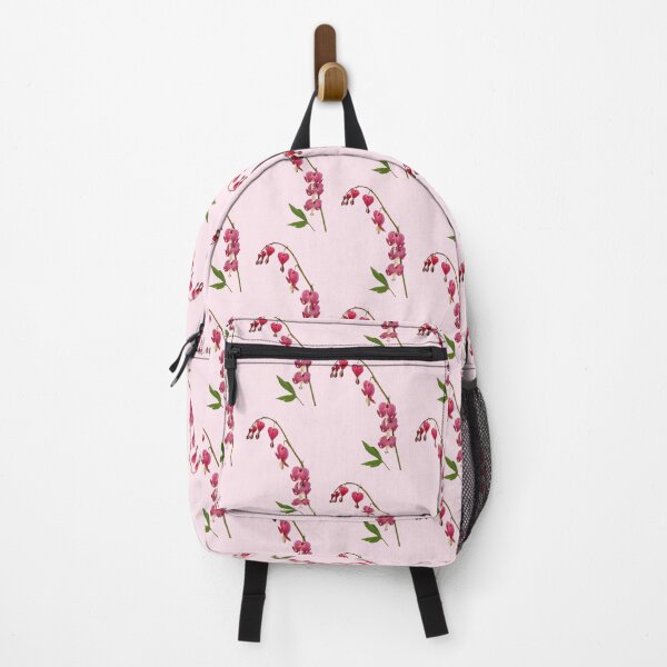 Item preview, pink bleeding hearts on stem flower sticker designed and sold by inainart.