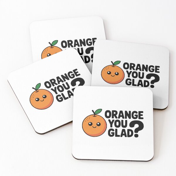 Item preview, Orange You Glad! Cute Orange Fruit Pun designed and sold by PMCreative.