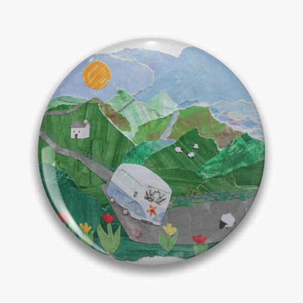 Item preview, Campervan Collage With a View designed and sold by CreamTeaAndTails.