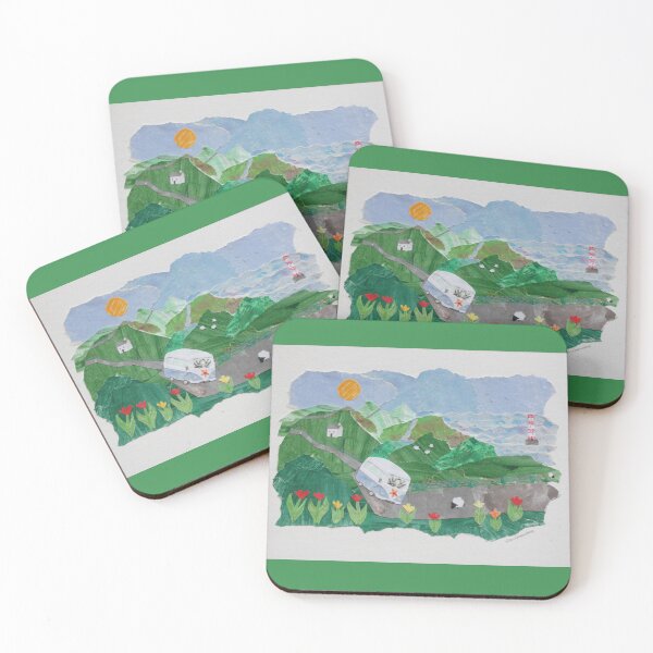 Item preview, Campervan Collage With a View designed and sold by CreamTeaAndTails.