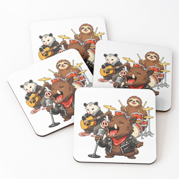 Item preview, Cute Cartoon Animal Rock Band designed and sold by madebysiwa.