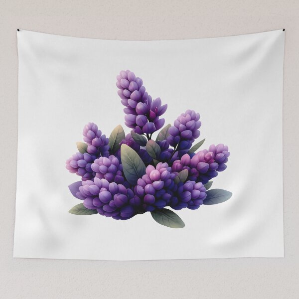 Item preview, Lilac Hyacinth Bouquet - Elegant Romantic Purple Floral Art Print designed and sold by DesignArtist.ia.